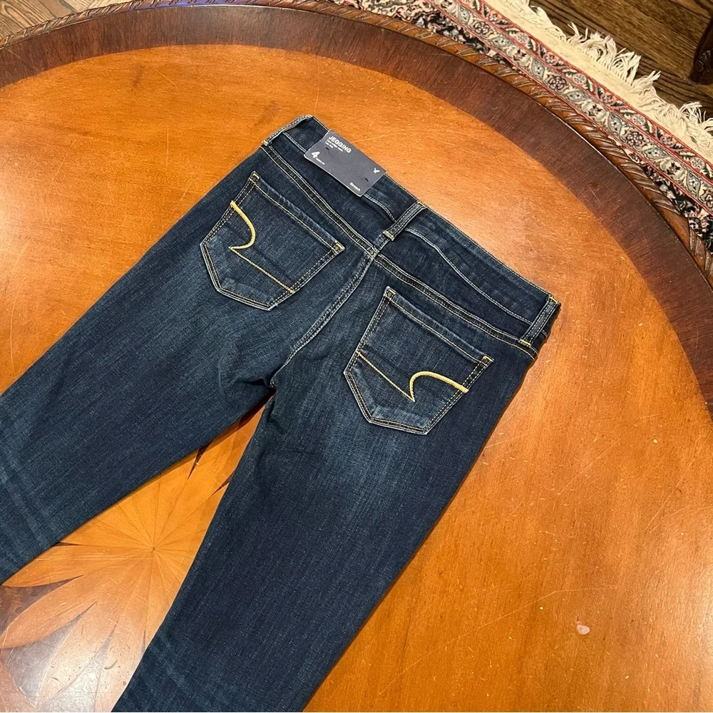 NWT American Eagle Outfitters AE Low Rise Jeggings Dark Indigo Wash 4R Stretch - Picture 6 of 16